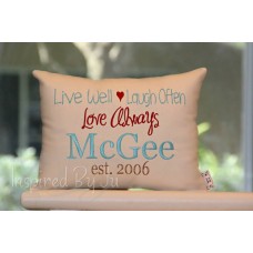 Live Well, Laugh Often - Family Pillow